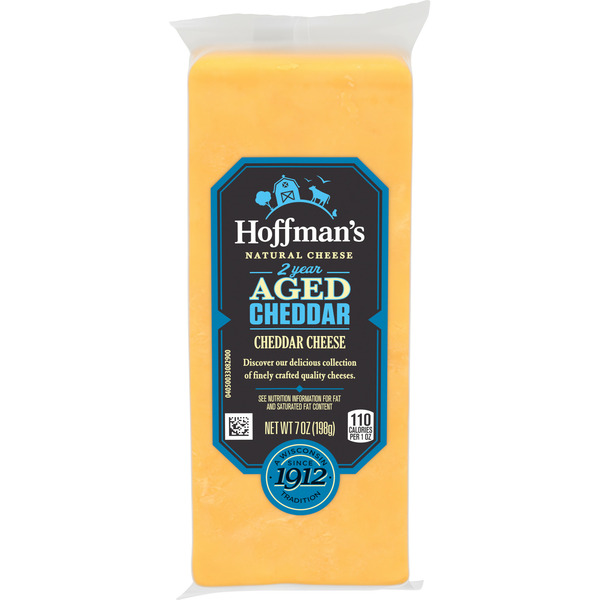 Packaged Cheese HOFFMAN’S 2 Year Aged Yellow Cheddar Cheese hero