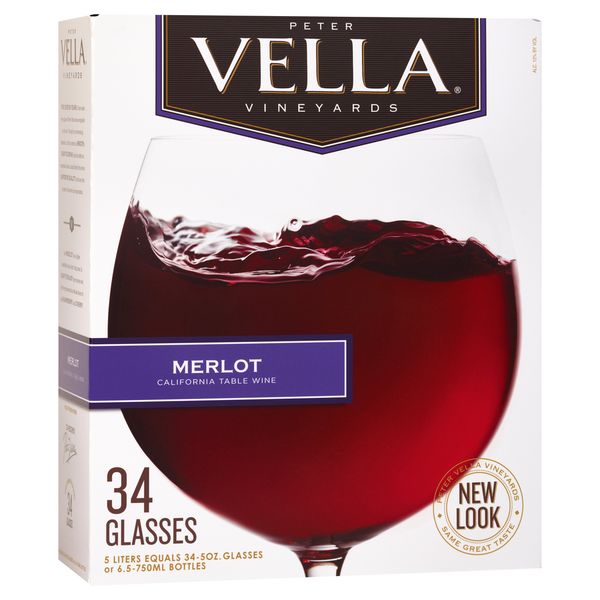 Red Wine Peter Vella Merlot Red Box Wine hero