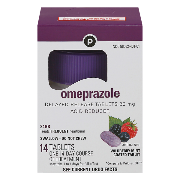 Muscles, Joints & Pain Relief Publix Omeprazole, Acid Reducer, Wildberry Mint, Tablets hero