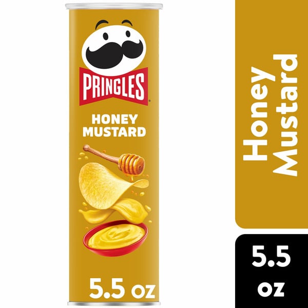 Chips & Pretzels Pringles Potato Crisps Chips, Lunch Snacks, On-the-Go Snacks, Honey Mustard hero