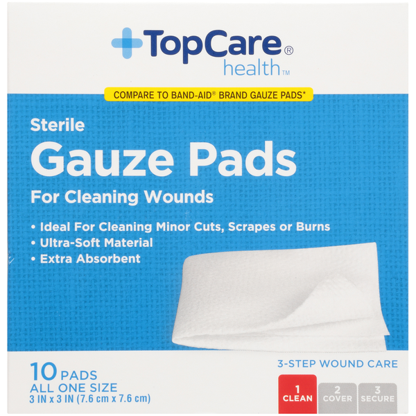 First Aid TopCare Sterile Gauze Pads hero