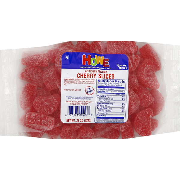 Candy & Chocolate Howe Candy, Cherry Slices hero