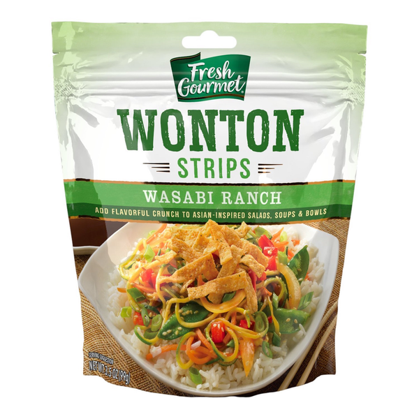 Salad Dressing & Toppings Fresh Gourmet Wonton Strips, Wasabi Ranch hero