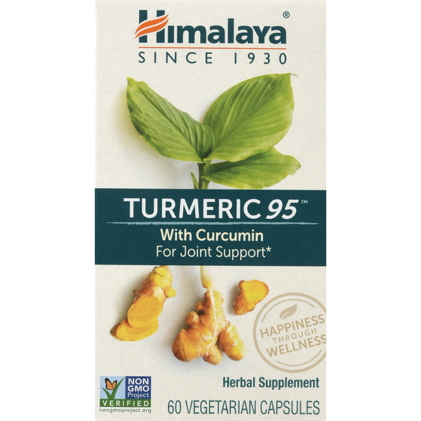 Muscles, Joints & Pain Relief Himalaya Turmeric 95 with Curcumin, Vegetarian Capsules hero