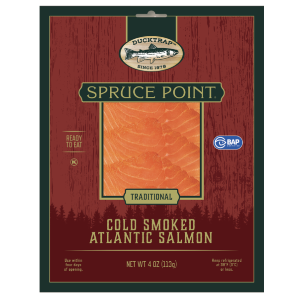 Packaged Seafood Ducktrap River of Maine Spruce Point Cold Smoked Atlantic Salmon hero