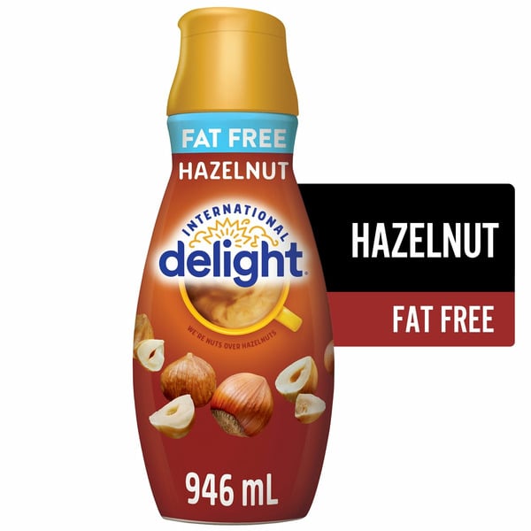 Coffee International Delight Fat Free Hazelnut Coffee Creamer, hero