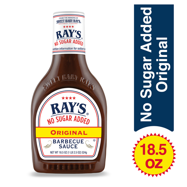 Condiments Sweet Baby Ray's No Sugar Added Original BBQ Sauce hero