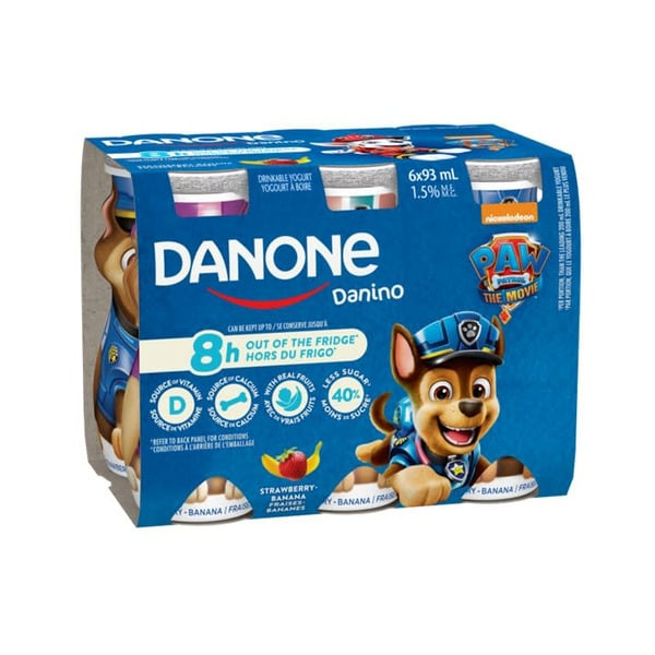 Yogurt Danone Danino Strawberry-Banana Flavoured Paw Patrol Yogurt Drink For Kids, 693 hero