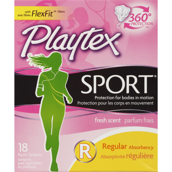 Feminine Care Playtex Tampons, Plastic, Regular Absorbency, Fresh Scent hero