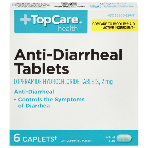 Digestion TopCare Anti-Diarrheal, 2 mg, Caplets hero