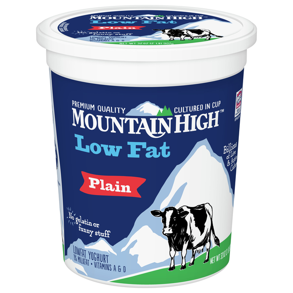 Yogurt Mountain High Yoghurt Yogurt, Lowfat, Plain, 1% Milkfat hero