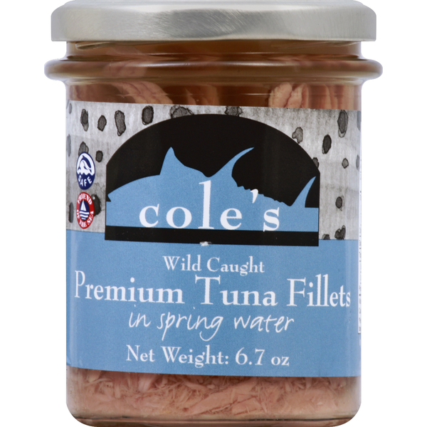 Canned Meat & Seafood cole's Tuna Fillets, in Spring Water, Premium, Wild Caught hero