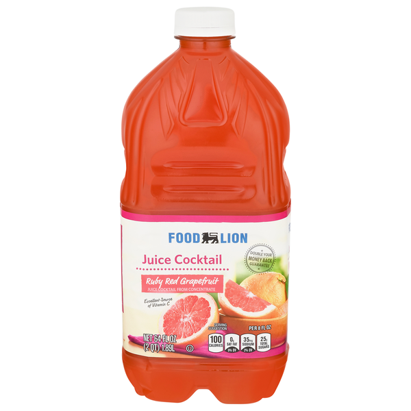 Juice & Nectars Food Lion Ruby Red Grapefruit Juice Cocktail hero