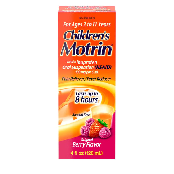 Baby First Aid & Vitamins Children's Motrin IBuprofen Kids Medicine, Berry Flavored hero