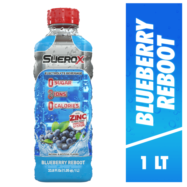 Energy & Sports Drinks SueroX Blueberry, Electrolyte Drink hero