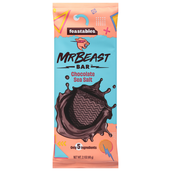 Feastables Mr Beast Bar, Chocolate Sea Salt hero