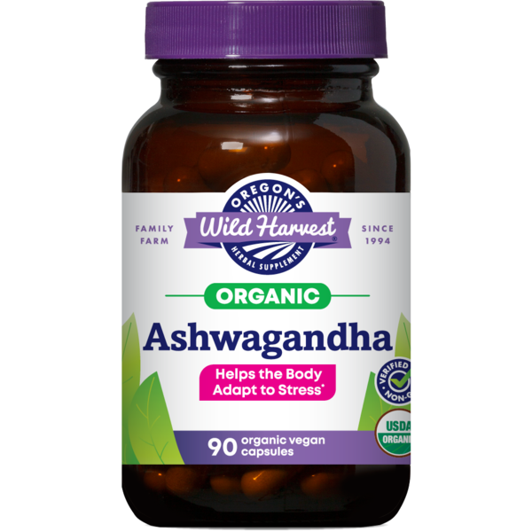 Stress & Sleep Aids Oregon's Wild Harvest Ashwagandha Herbal Capsules hero