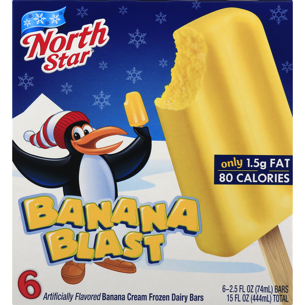 Ice Cream & Ice North Star Dairy Bars, Frozen, Banana Blast hero