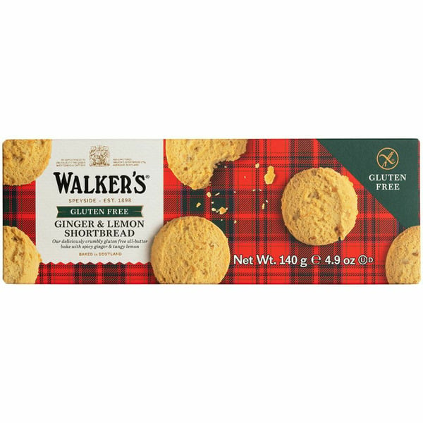 Cookies & Cakes Walkers Shortbread Gluten Free, Ginger & Lemon Shortbread hero