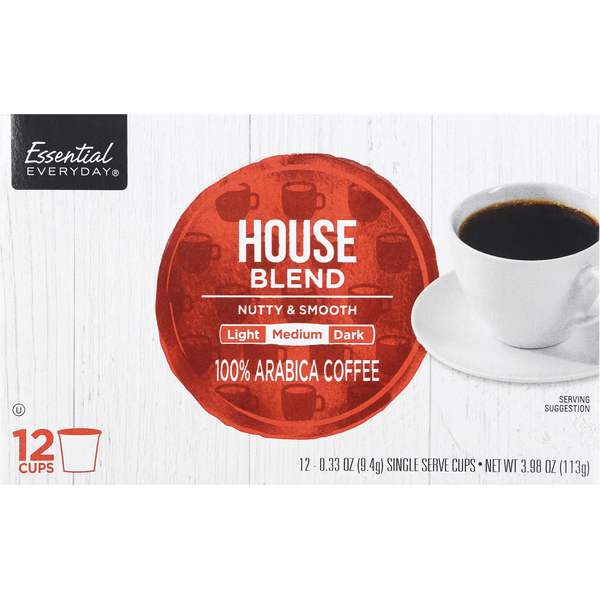 Coffee Essential Everyday Coffee, 100% Arabica, Medium, House Blend, Single Serve Cups hero