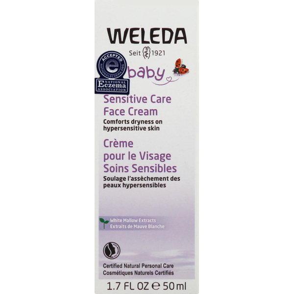 Baby Bath & Body Care Weleda Face Cream, White Mallow Extracts, Sensitive Care, Baby hero