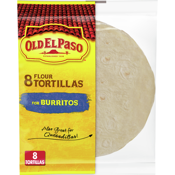 Tortillas & Flat Bread Old El Paso Flour Tortillas, For Burritos hero