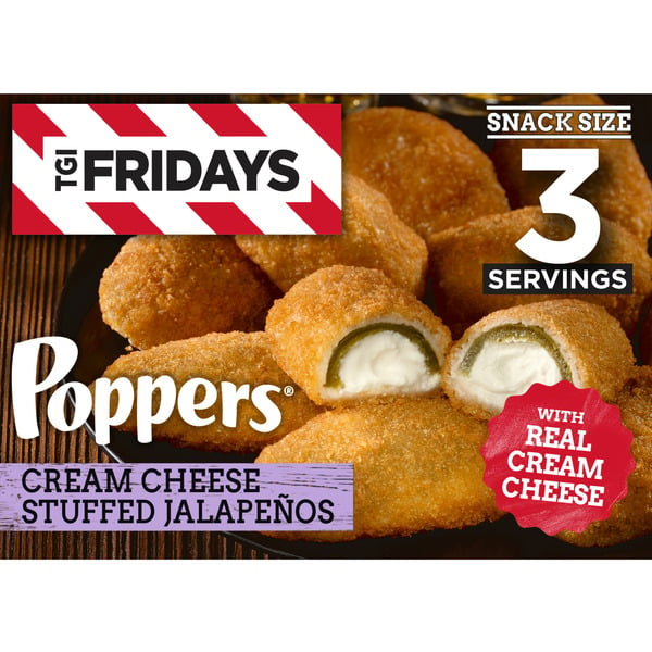 Frozen Appetizers & Sides TGI Fridays Cream Cheese Stuffed Jalapeno Poppers Frozen Snacks hero