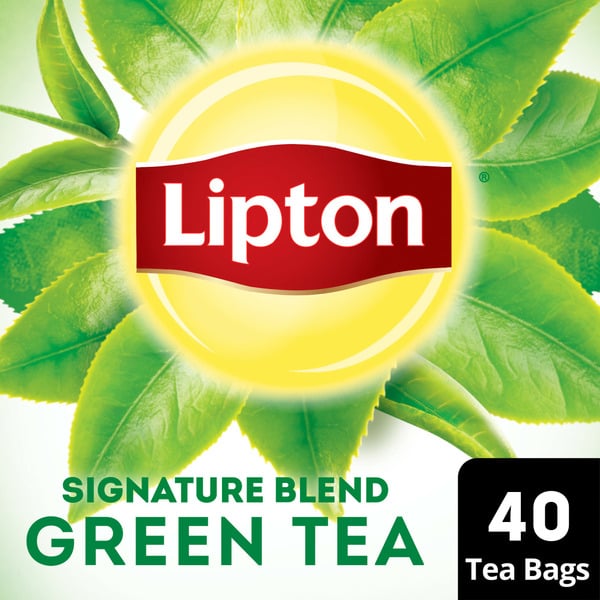 Tea Lipton Green Tea Bags Signature Blend Unsweetened hero