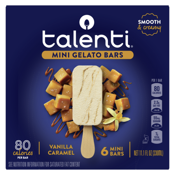 Ice Cream & Ice Talenti Mini Gelato Bars Vanilla Caramel hero