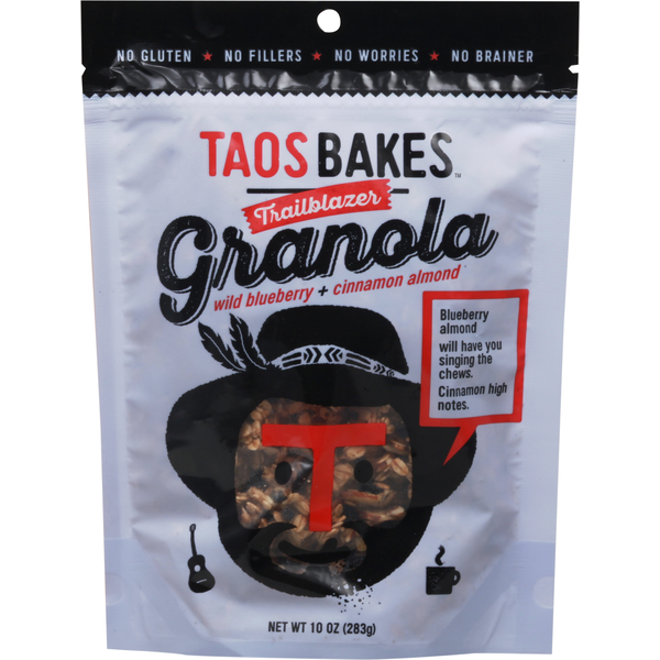 Granola Taos Bakes Granola, Wild Blueberry + Cinnamon Almond, Trailblazer hero