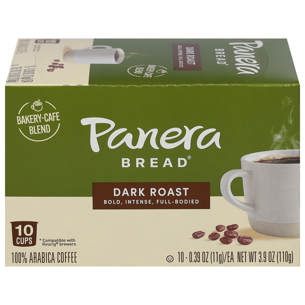 Coffee Panera Bread Coffee, Darkt Roast, Cups hero