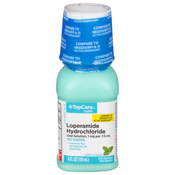 Digestion TopCare Loperamide Hydrochloride, Oral Solution, 1 mg, Mint Flavor hero