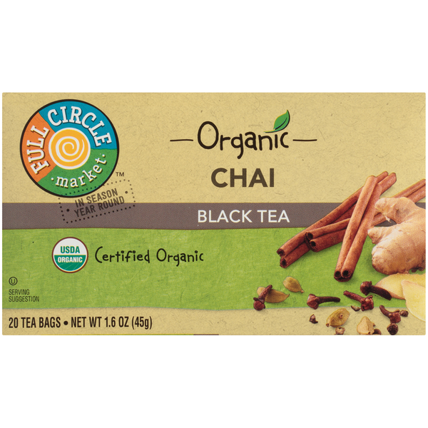 Tea Full Circle Chai Black Tea Bags hero