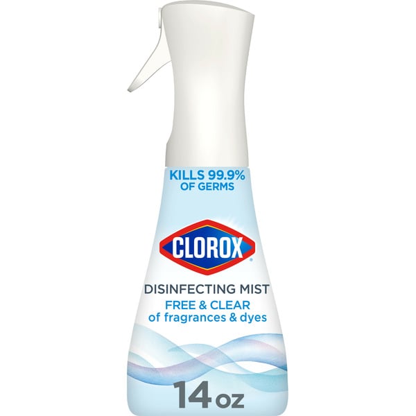 Clorox Free & Clear Disinfecting Mist, Sanitizing & Antibacterial Spray, Fragrance Free hero