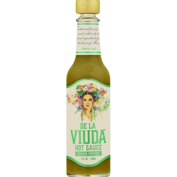 Condiments De La Viuda Hot Sauce, Green Pepper hero