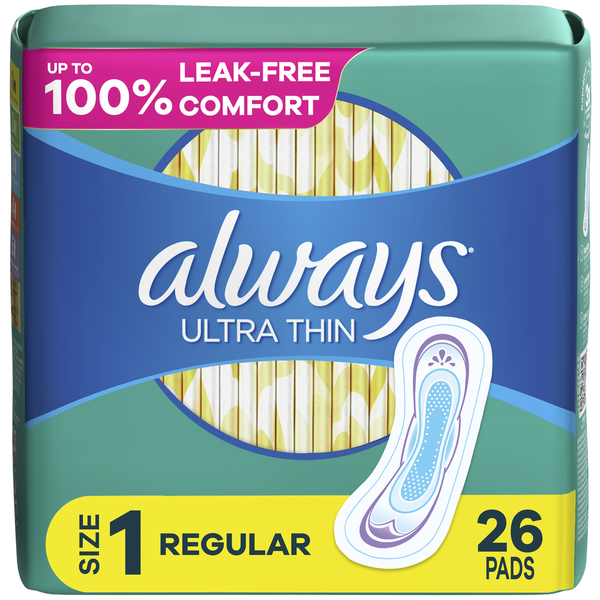 Feminine Care Always Ultra Thin Pads without Wings hero