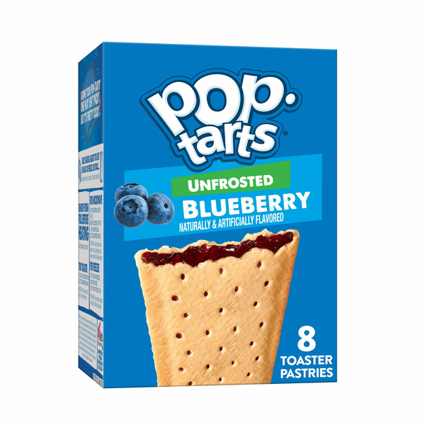 Breakfast Bars & Pastries Pop-Tarts Toaster Pastries, Breakfast Foods, Kids Snacks, Unfrosted Blueberry hero