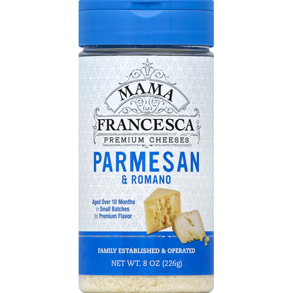 Packaged Cheese Mama Francesca Cheese, Grated, Parmesan & Romano hero