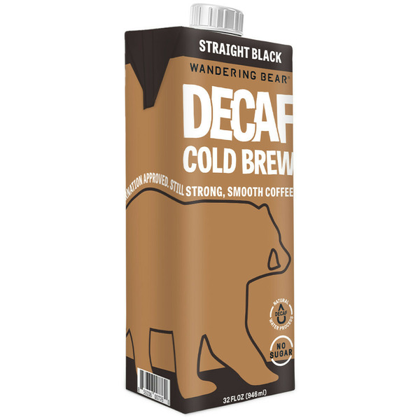 Wandering Bear Cold Brew Coffee, Decaf Straight Black hero