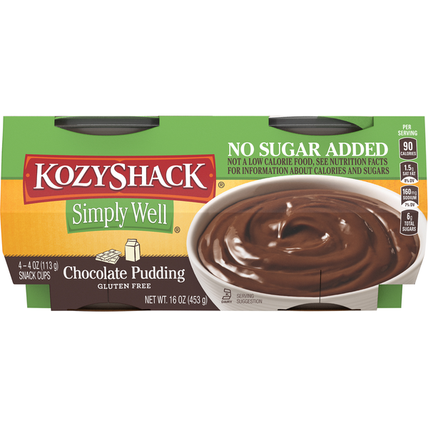 Refrigerated Pudding & Desserts Kozy Shack Simply Well Chocolate Pudding hero