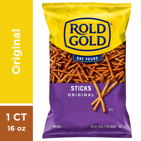 Chips & Pretzels ROLD GOLD Pretzels, Sticks, Original hero