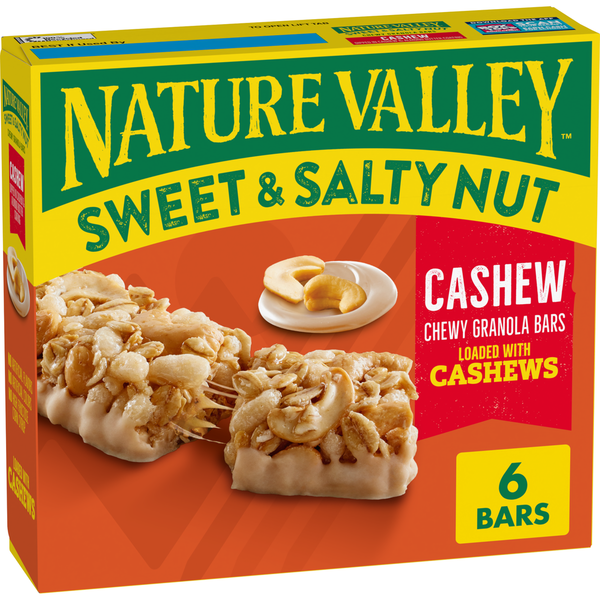 Energy & Granola Bars Nature Valley Cashew Sweet and Salty Nut Chewy Granola Bars hero