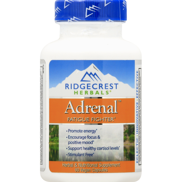 Vitamins & Supplements Ridgecrest Herbals ClearLungs Adrenal, Vegan Capsules hero