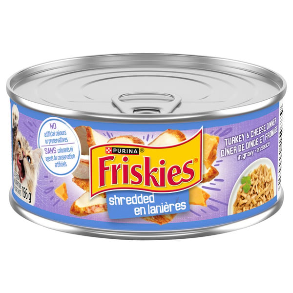 Cat Food & Care Purina Friskies Shredded Turkey & Cheese Dinner in Gravy hero