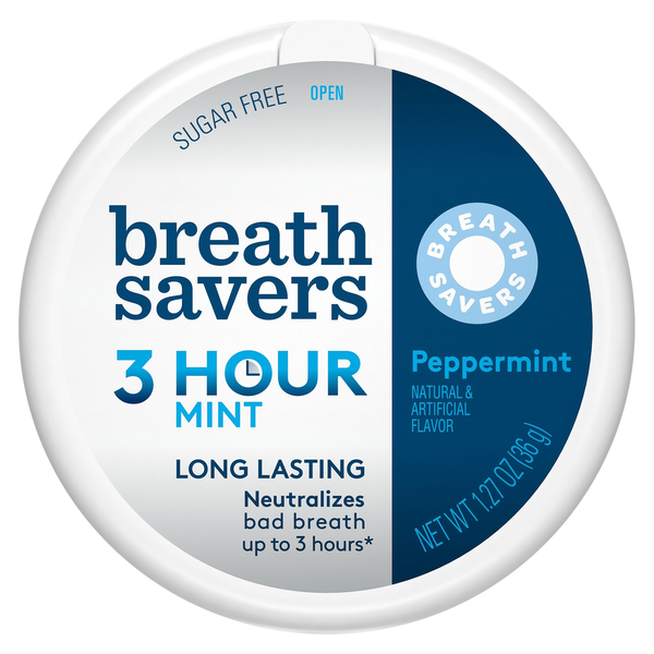 Candy & Chocolate BREATH SAVERS Peppermint Flavored Sugar Free Breath Mints hero