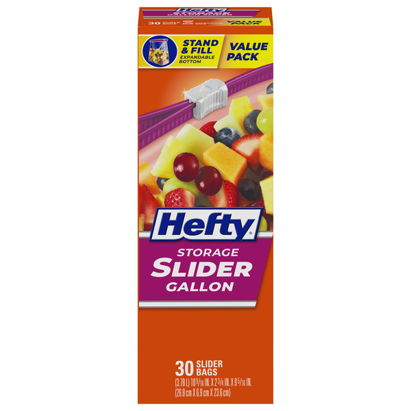 Food Storage Hefty Storage Slider Bags hero