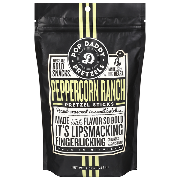 Food Pop Daddy Pretzels Pretzel Sticks, Peppercorn Ranch hero