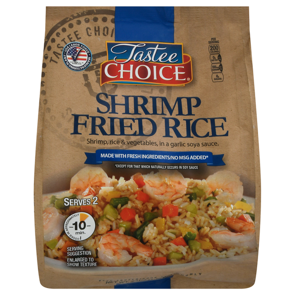 Frozen Meals Tastee Choice Fried Rice, Shrimp hero