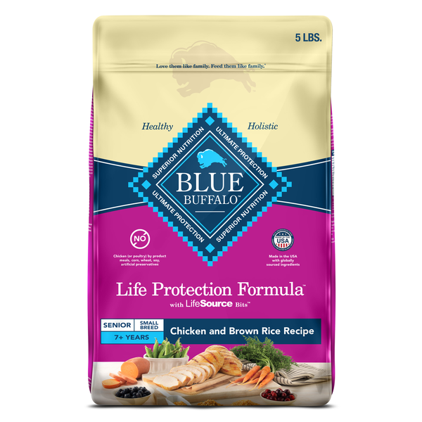 Dog Food & Care Blue Buffalo Life Protection Formula Natural Senior Small Breed Dry Dog Food, Chicken hero