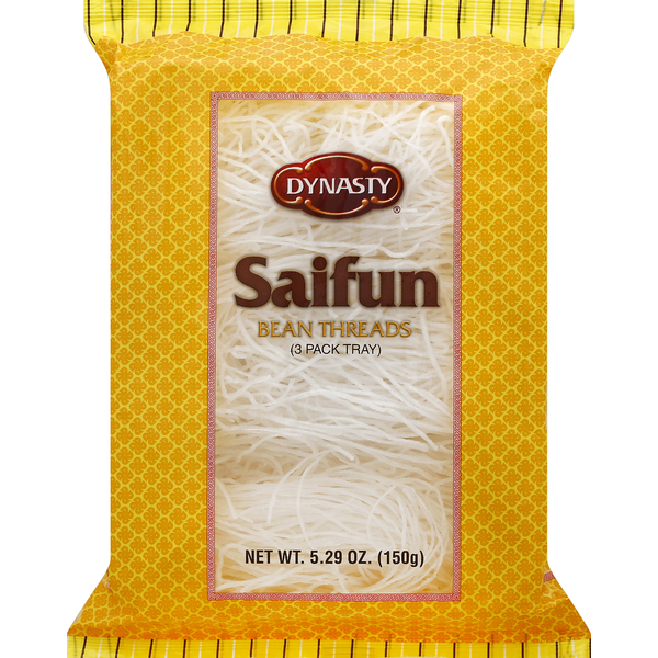 Dry Pasta Dynasty Bean Threads, Saifun, 3 Pack Tray hero